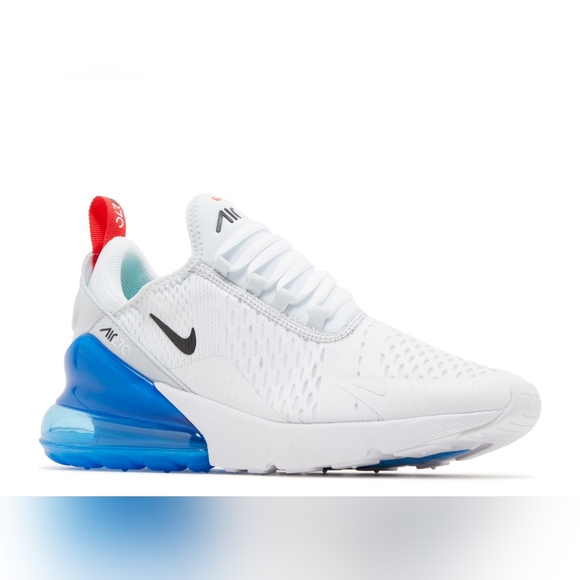 New Nike Unisex Air Max 270 GS 'White Light Photo Blue Sneaker 7Youth/8.5Women - Picture 1 of 13